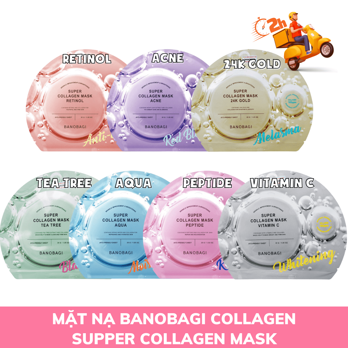 Mặt Nạ Dưỡng Da Banobagi Bổ Sung Collagen Super Collagen Mask