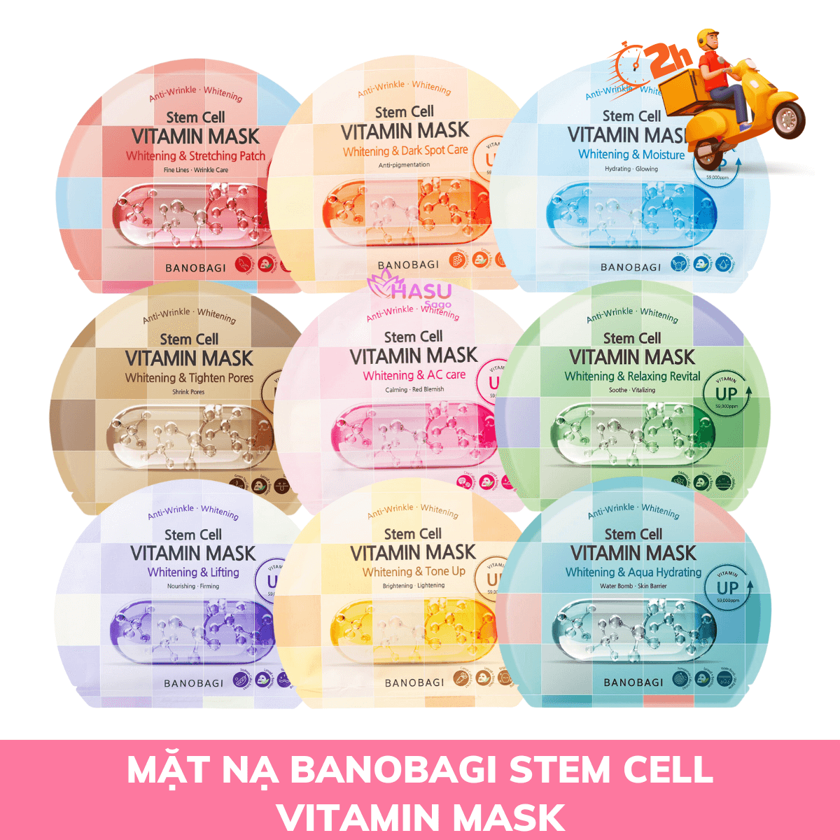 Mặt Nạ Dưỡng Sáng Da, Dưỡng Ẩm, Nâng Cơ, Làm Dịu Và Phục Hồi Da Banobagi Stem Cell Vitamin Mask
