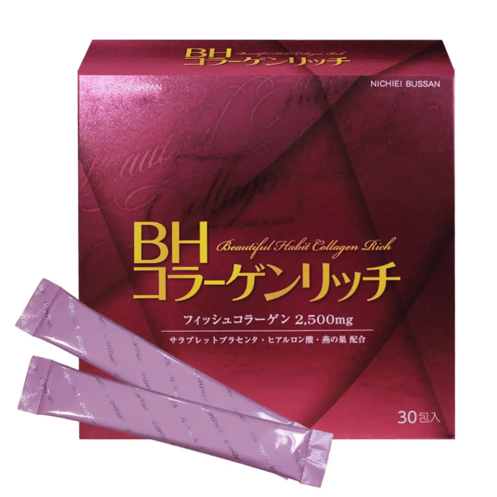 Bột Uống Collagen Nichiei Bussan Beautiful Habit Rich Nhật Bản 30 Gói