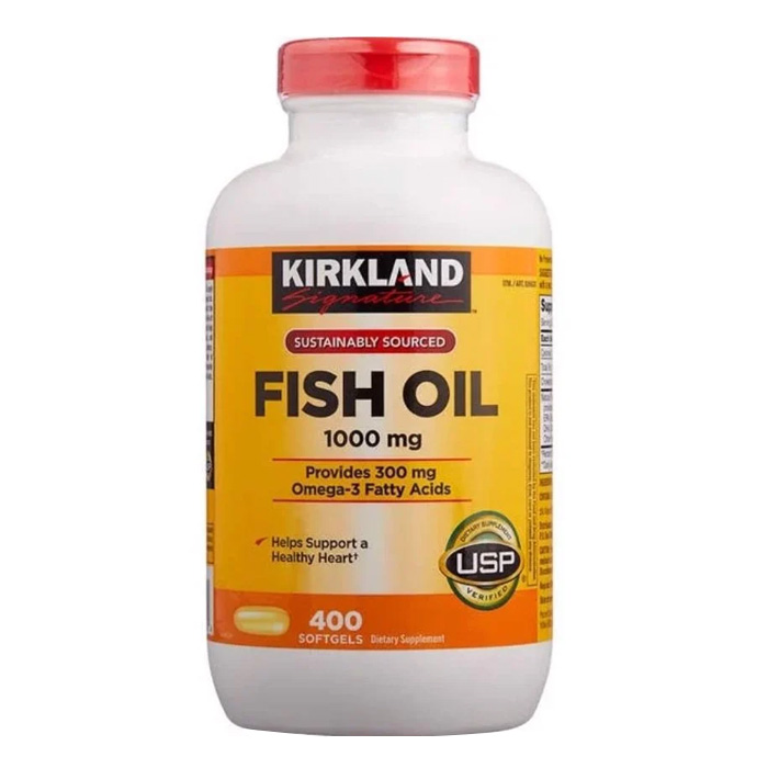 Viên uống Fish oil Omega 3 1.000mg Kirkland 400 viên chính hãng của Mỹ