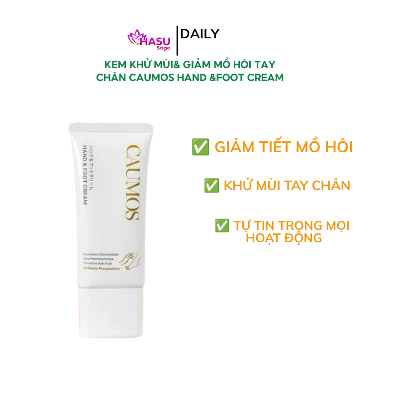 Kem Khử Mùi Hôi Chân Tay Caumos Hand & Foot Cream Giúp Khô Thoáng Giảm Tiết Mồ Hôi
