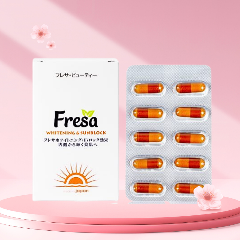 Viên Uống Trắng Da Và Chống Nắng Nội Sinh Fresa Whitening & Sunblock Nhật Bản