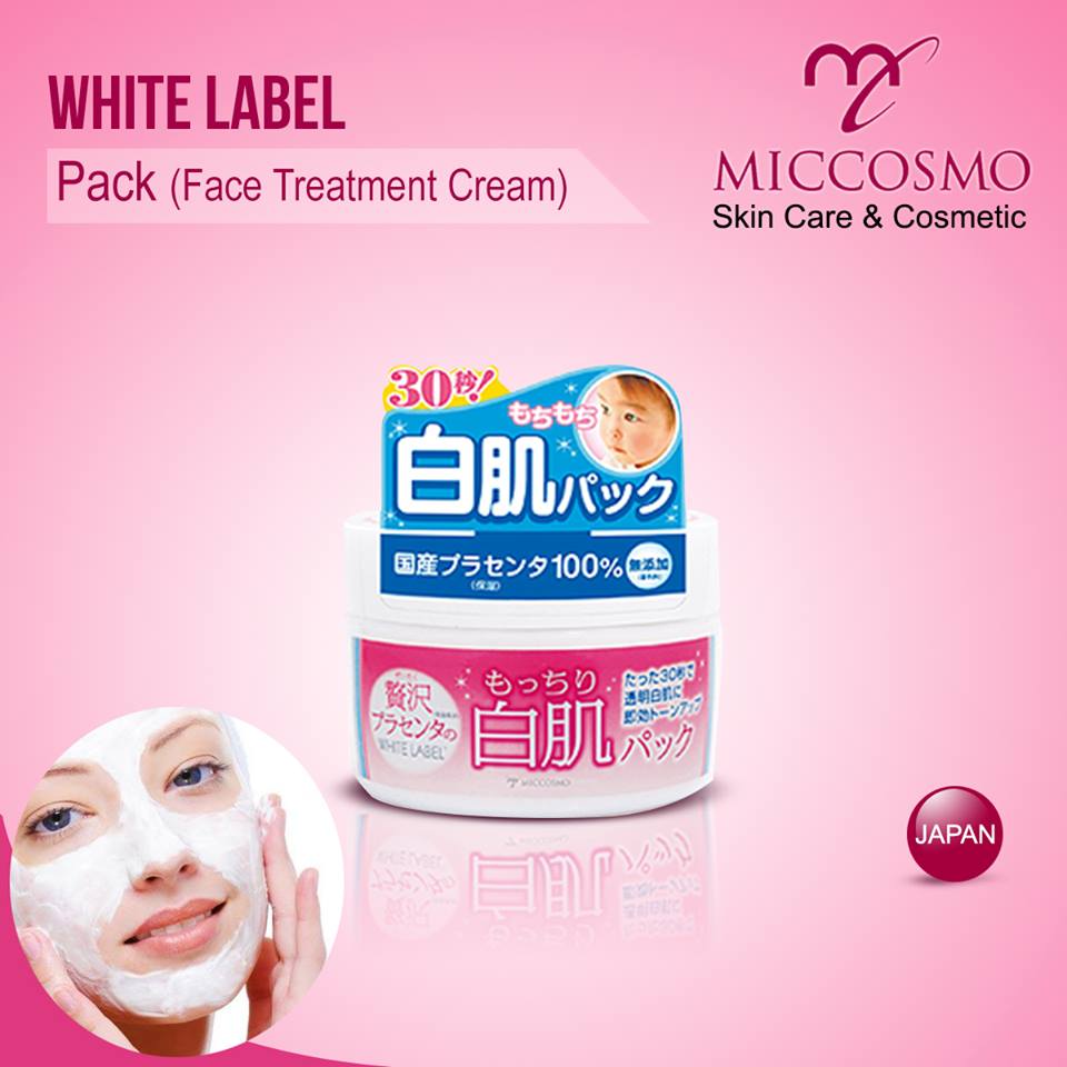 Mặt nạ rửa trôi dưỡng trắng da White Label Premium Placenta Pack 130g