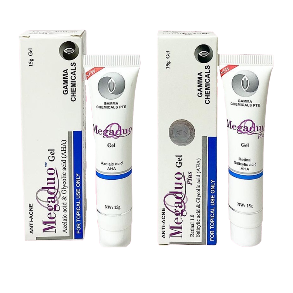 Megaduo Gel 15g - Bản AHA và Plus Retinal Giảm Mụn Thâm, Trứng Cá, Dưỡng Da