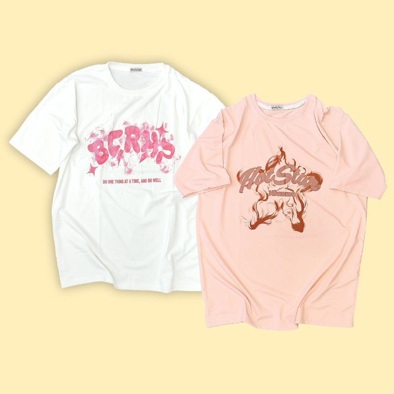 MS015 - MS022 Áo Thun Unisex Nam Nữ, Áo Thun Form Rộng Thời Trang In Hình Dễ Thương Freesize