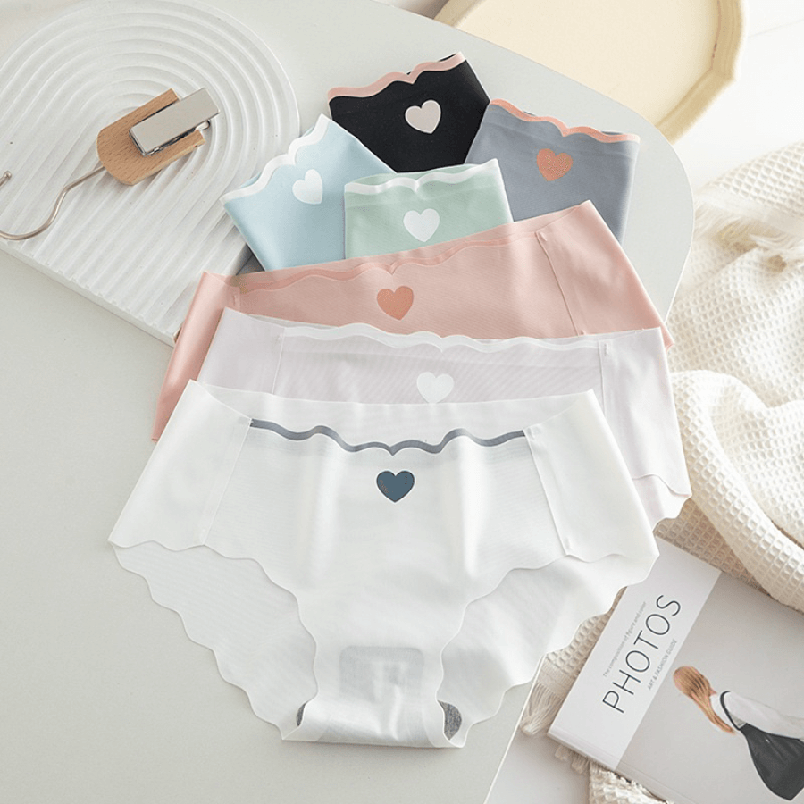 [Mã S11] Quần Lót Nữ Đúc Su Hình Tim Lượn Sóng, Quần Chip Nữ Thun Lạnh Mỏng Nhẹ Tàng Hình (GIAO MÀU NGẪU NHIÊN)