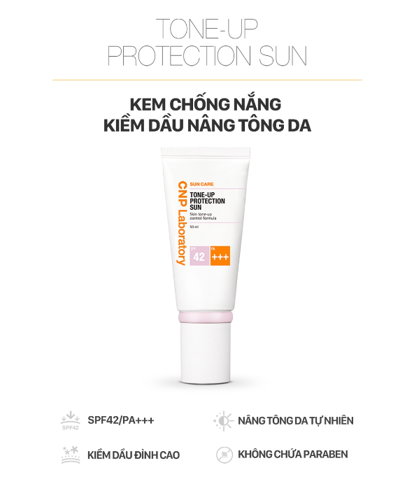 Kem Chống Nắng CNP Laboratory Nâng Tông Da Tone-Up Protection Sun SPF42 PA+++ 50ml