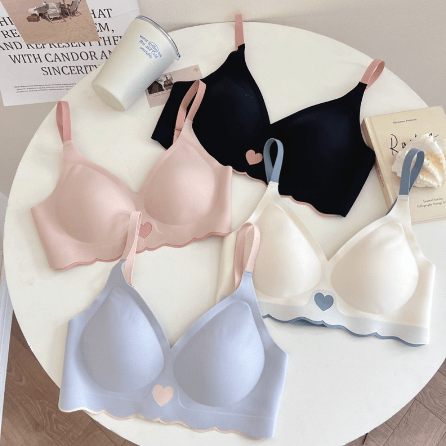 [Mã A02] Áo Ngực Nữ Đúc Su Tim Cao Cấp, Áo Lót Nữ Đúc Su Tim Tàng Hình, Không Gọng, Siêu Mềm Mịn