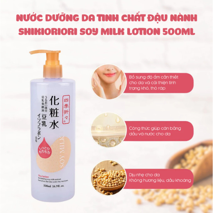 Nước Hoa Hồng Dưỡng Da Đậu Nành S Select Nhật Bản (500ml)