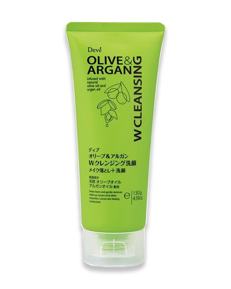 Sữa Rửa Mặt Tẩy Trang Chiết Xuất Dầu Argan và Dầu Oliu Deve 130g
