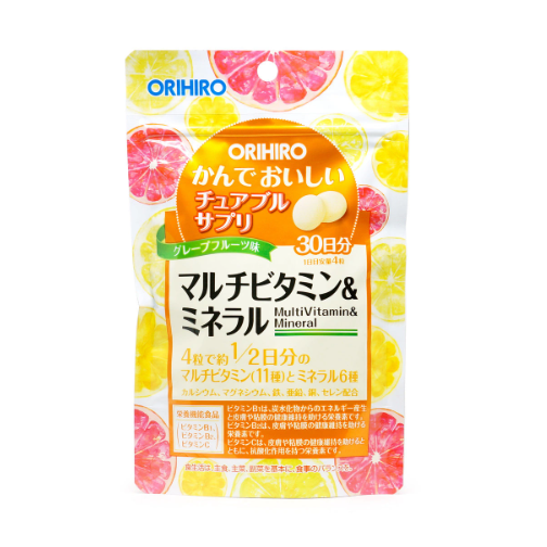 Viên Nhai Bổ Sung Vitamin Và Khoáng Chất Orihiro Dạng Túi 30 Ngày 120 viên