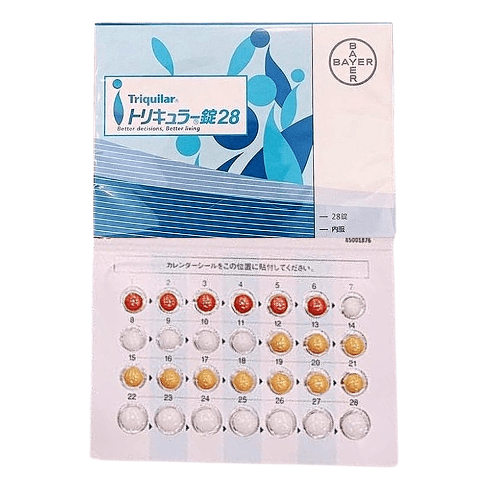 Thuốc Tránh Thai Nhật Bản Triquilar Bayer, Thuốc Tránh Thai Hàng Ngày - Lẻ 1 Vỉ x 28 Viên
