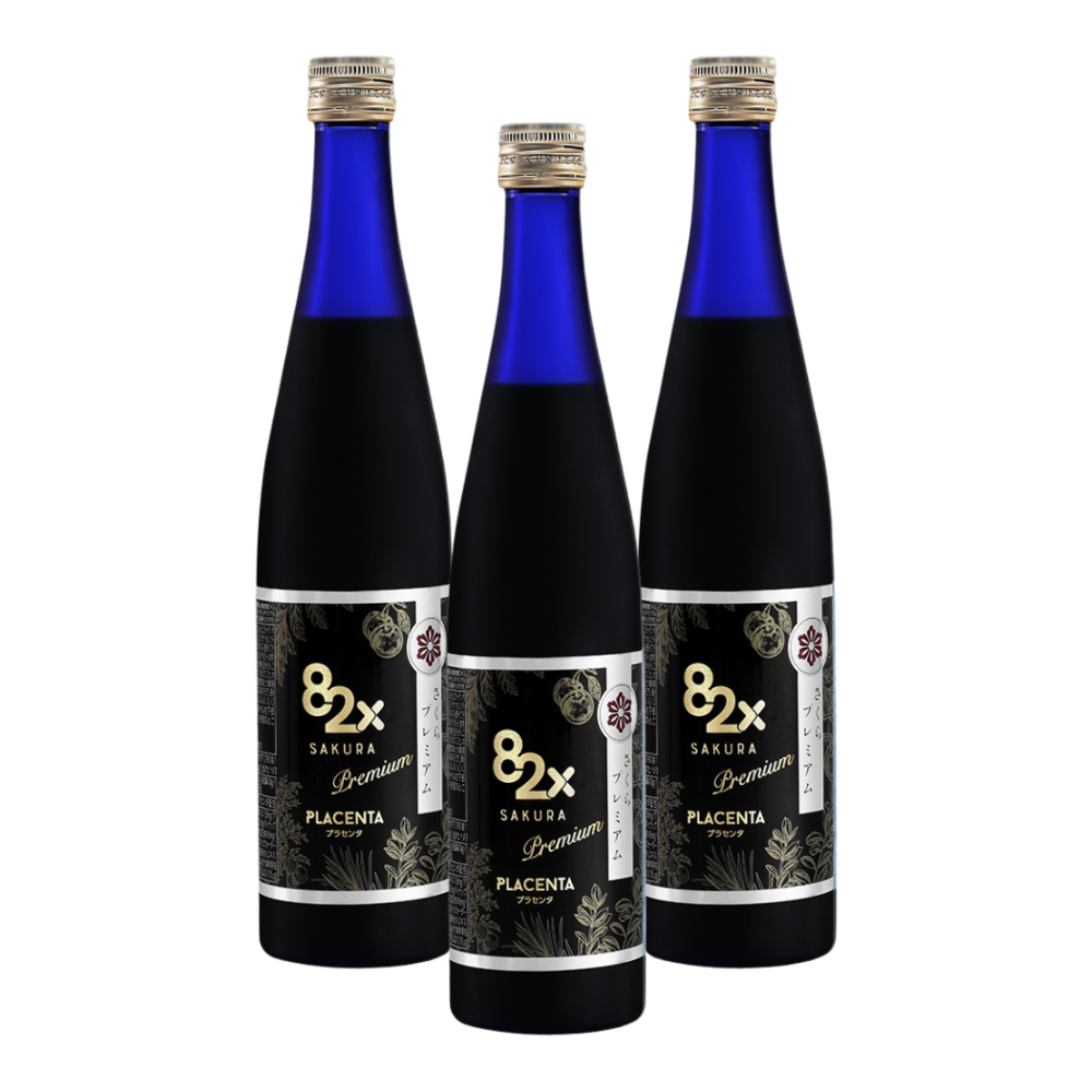Combo 3 Chai Nước Uống Tinh Chất Nhau Thai Placenta 82X Sakura Premium 450000mg 500ml
