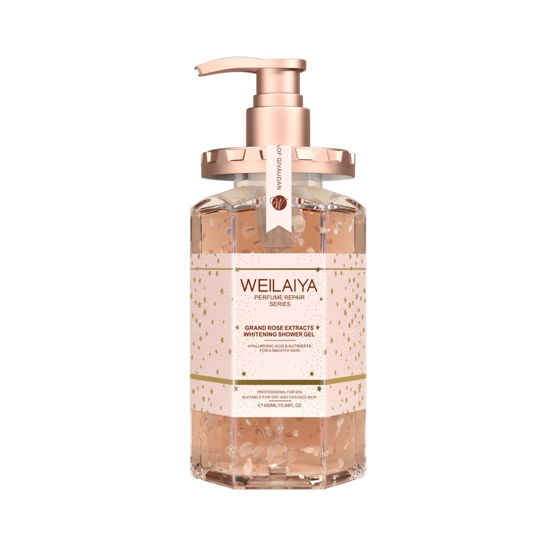 Sữa tắm trắng da cánh hoa hồng Damask Weilaiya Grand Rose Extracts Whitening Shower Gel 450ml