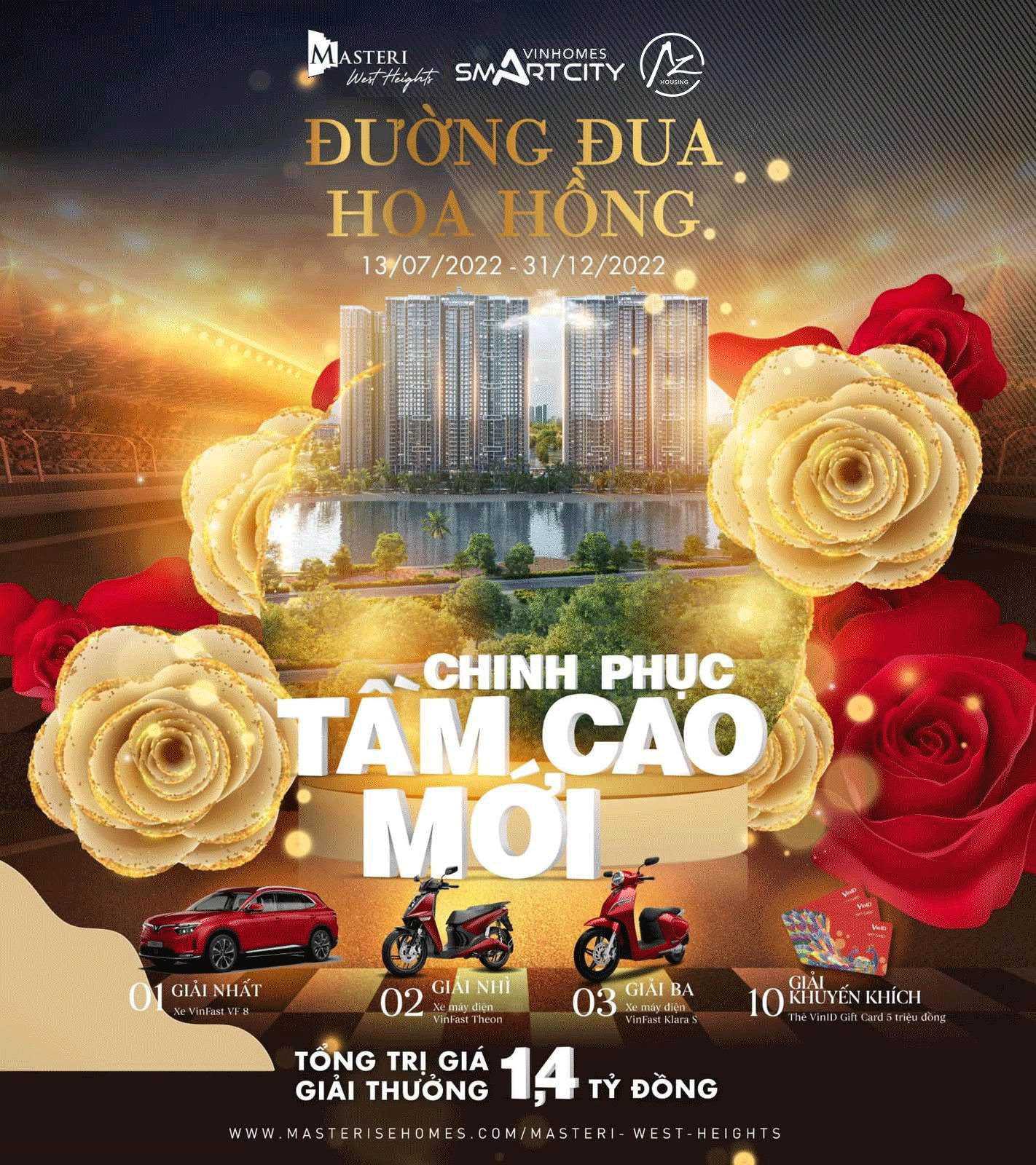 ĐƯỜNG ĐUA HOA HỒNG - CHINH PHỤC TẦM CAO MỚI CÙNG MASTERI WEST HEIGHTS