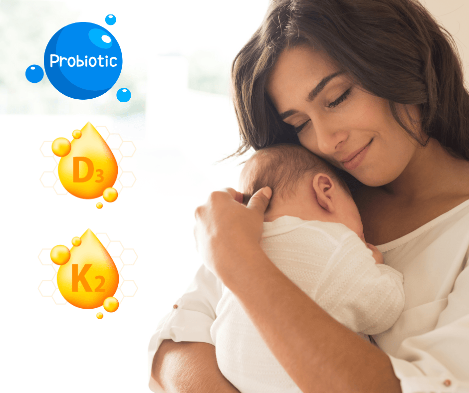 CÓ NÊN DÙNG MEN VI SINH CÙNG VITAMIN D3K2 CHO BÉ