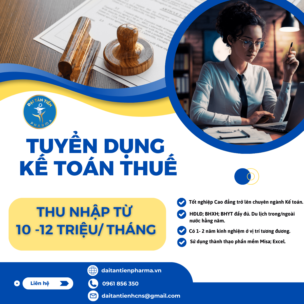 TUYỂN DỤNG KẾ TOÁN THUẾ [THÁNG 7]