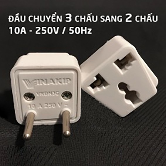 Ổ Cắm - Phích Cắm Điện Chuyển Đổi Phích Điện 3 Chân Sang 2 Chân || 3 Chạc Sang 2 Chấu, Tiện Dụng- TakyShop 8611 13 20210611 073100265 ios