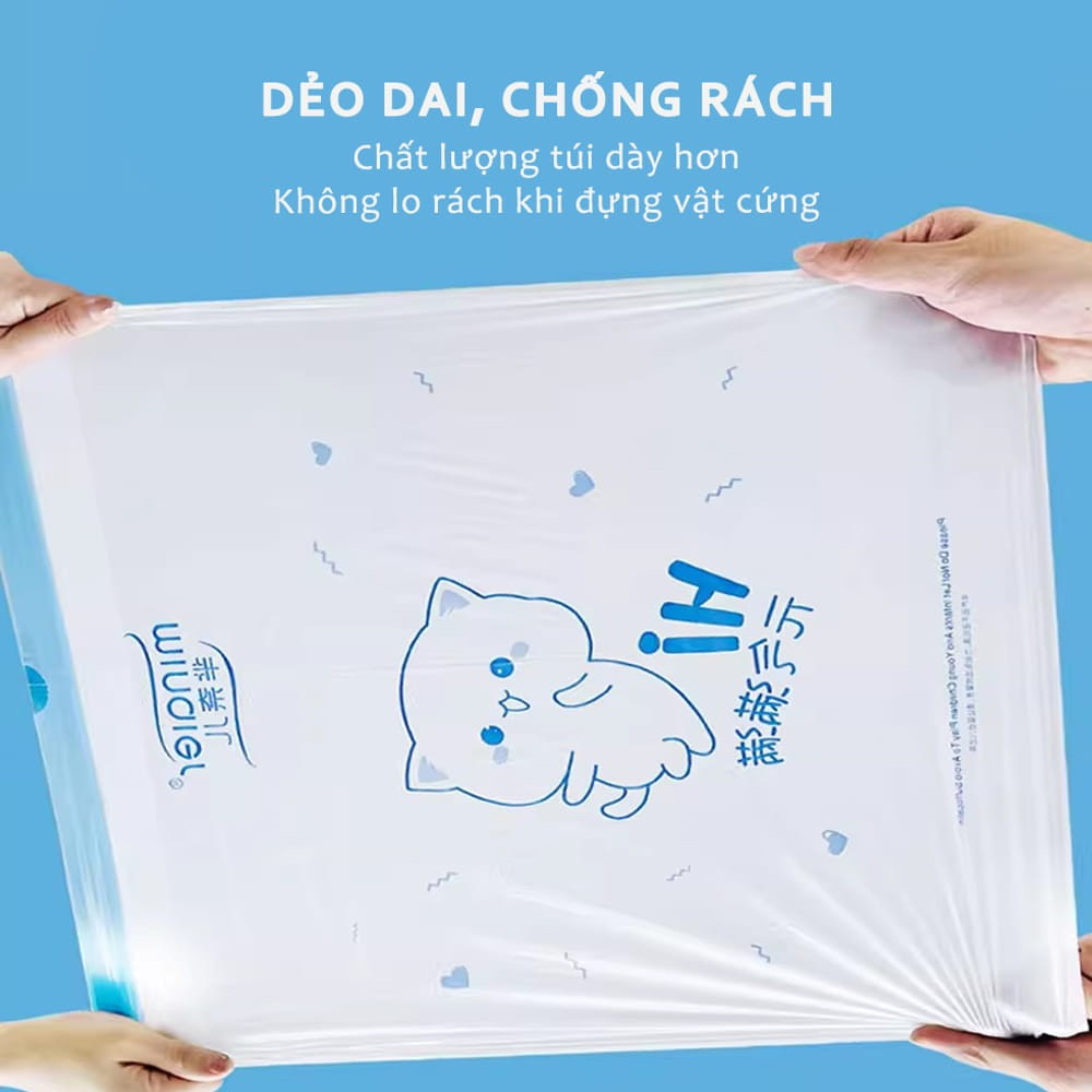 Túi Đựng Rác, Cuộn 100 Túi Có Quai Rút, Tự Huỷ Sinh Học, Kích Thước 45 ...