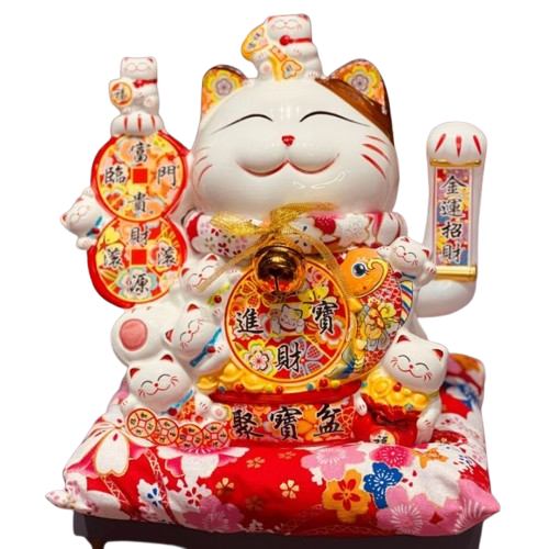 Mèo sứ 10" 0668 (0853-9)-Or