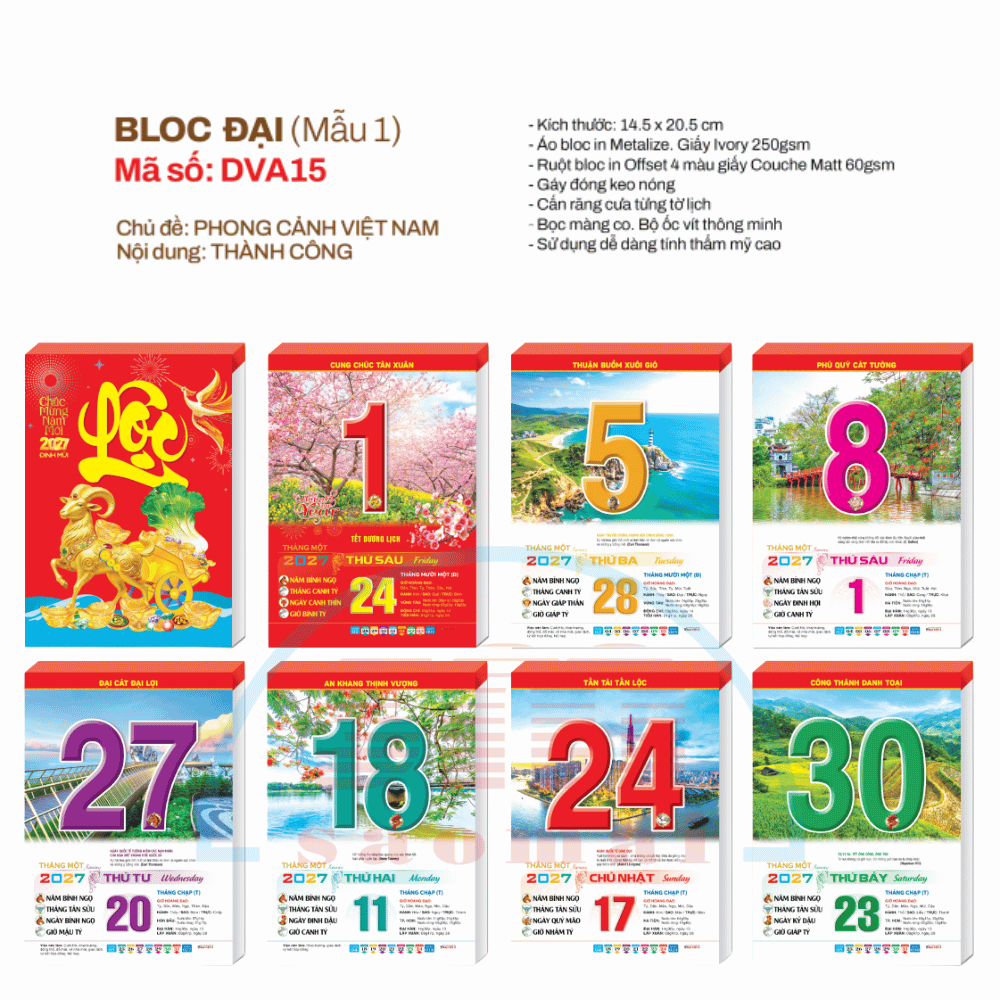 Lịch bloc đại 2027-ĐVA