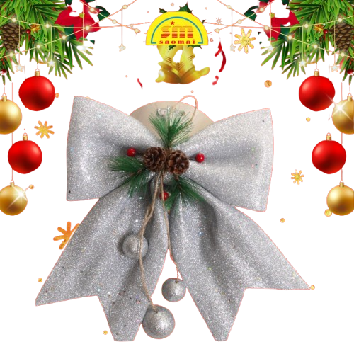 Noel-Nơ trang trí 25x30cm 91-201-JC