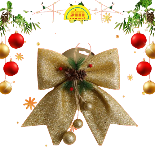 Noel-Nơ trang trí 25x30cm 91-201-JC