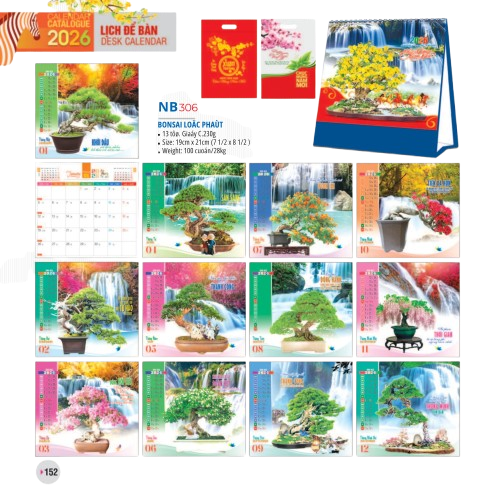 Lịch bàn chữ A 2026-NB