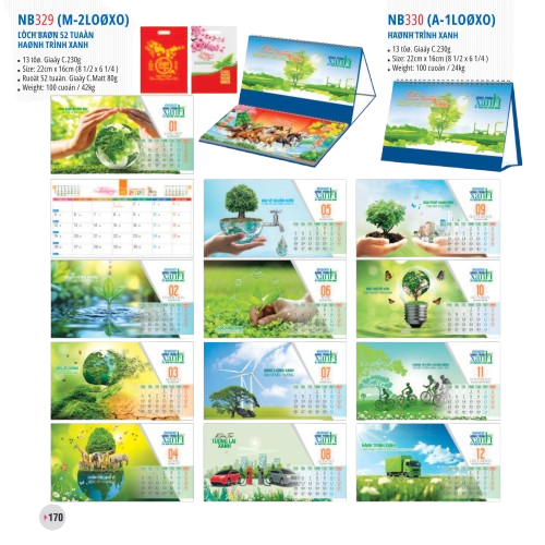 Lịch bàn 2 lò xo 2026-NB