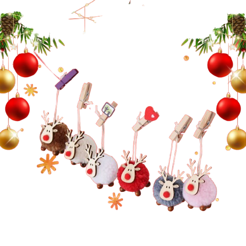 Noel-Tuần lộc bông 5cm 91-1514-JC