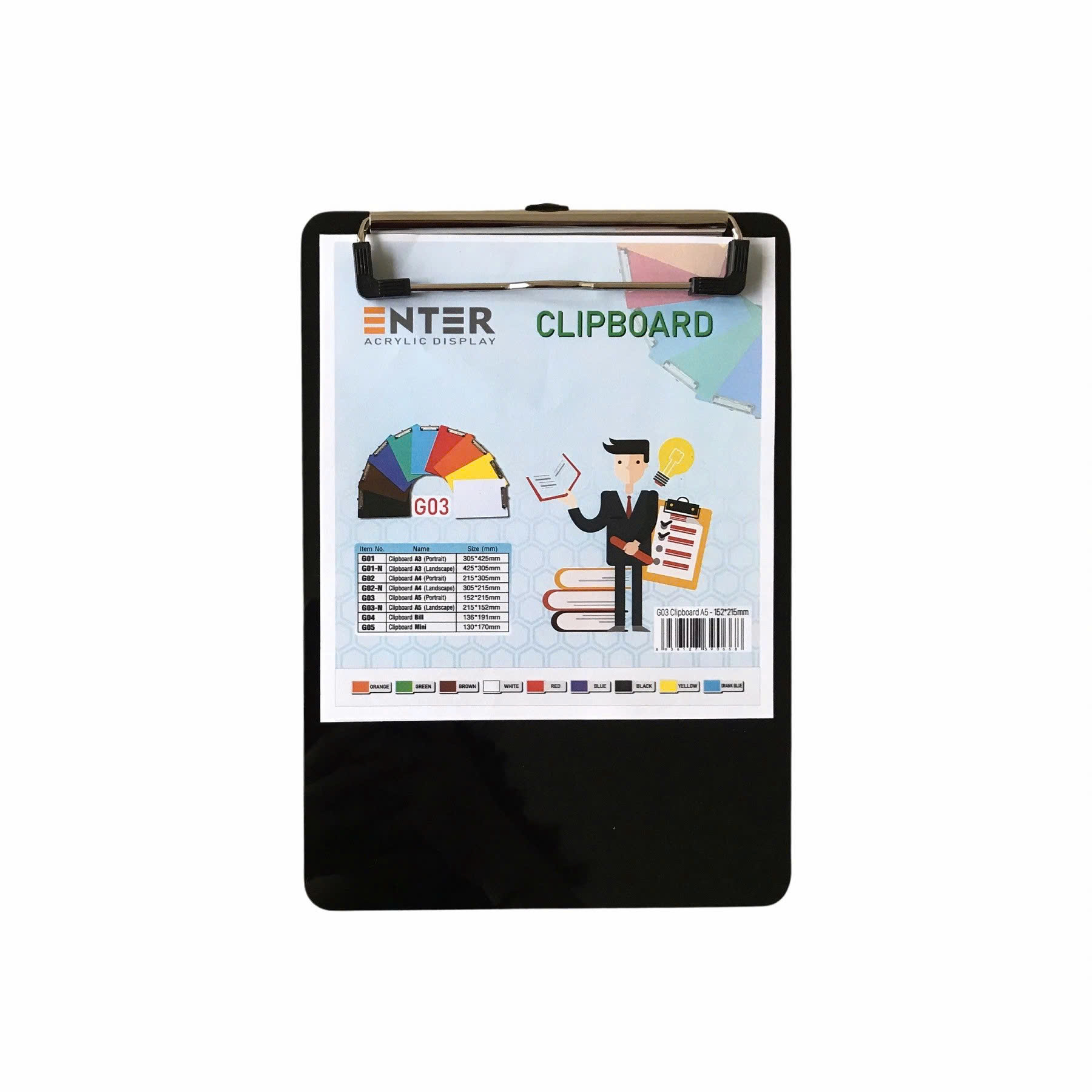 Bìa trình ký mica A5 G03 mỏng - 16.5x21.5cm -SM