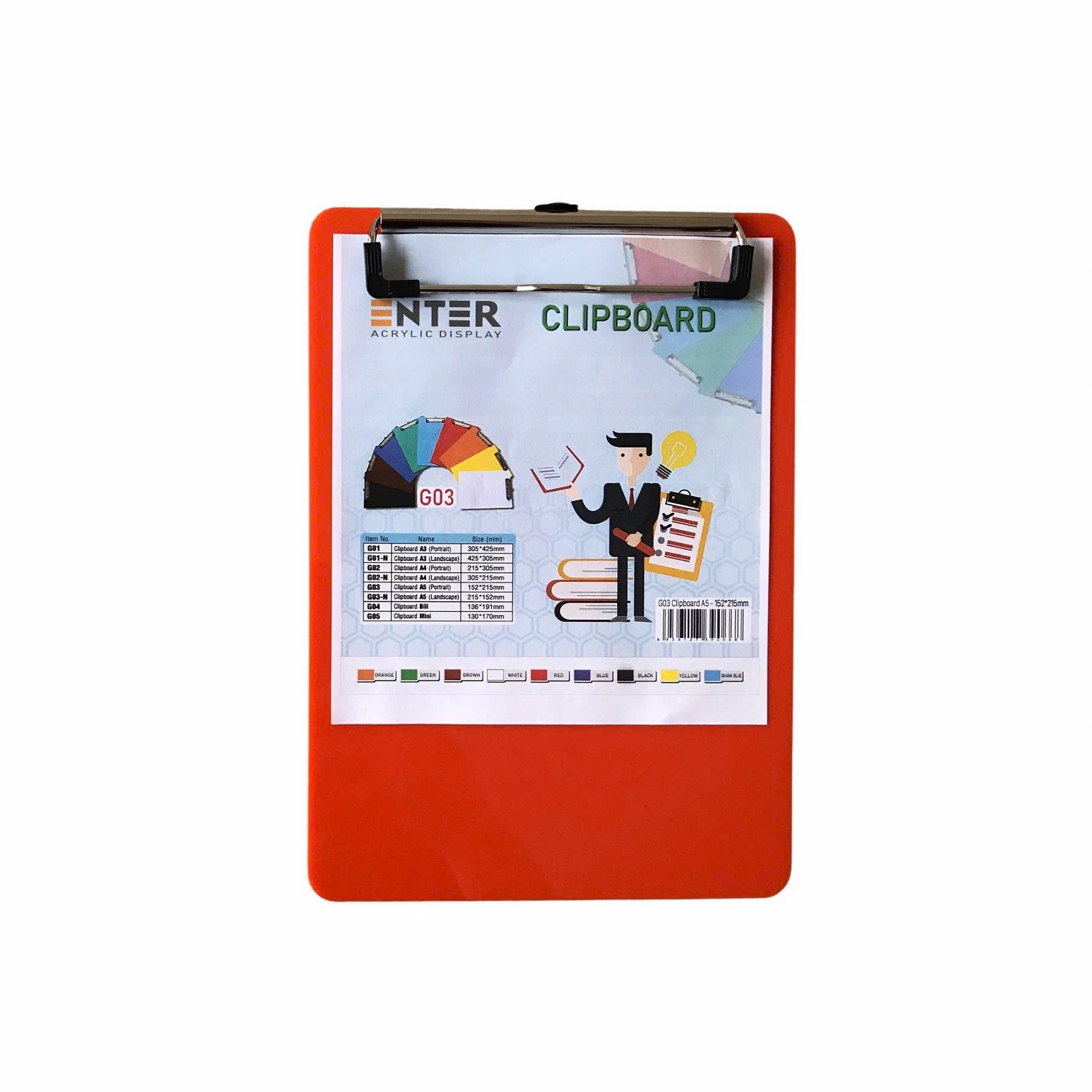 Bìa trình ký mica A5 G03 mỏng - 16.5x21.5cm -SM