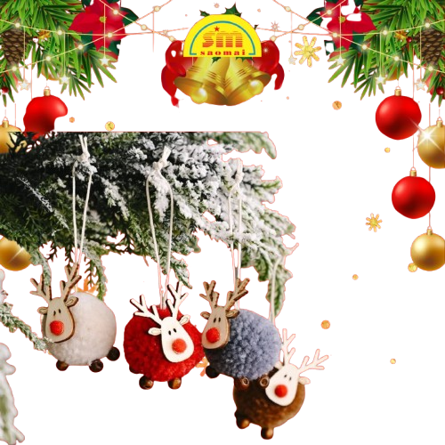 Noel-Tuần lộc bông 5cm 91-1514-JC