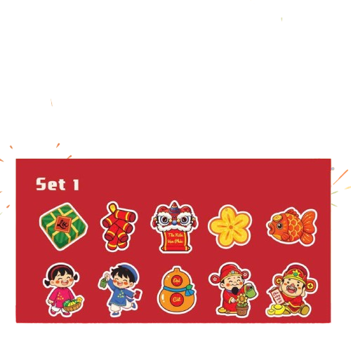 Tết-Set gỗ trang trí tết-BM