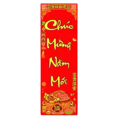 Tết - Liễn Nhung - 6x19cm-KTN