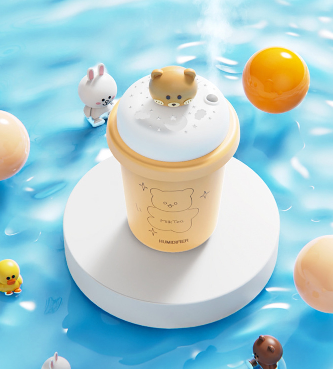 Máy xông tinh dầu trà sữa QH801-BL