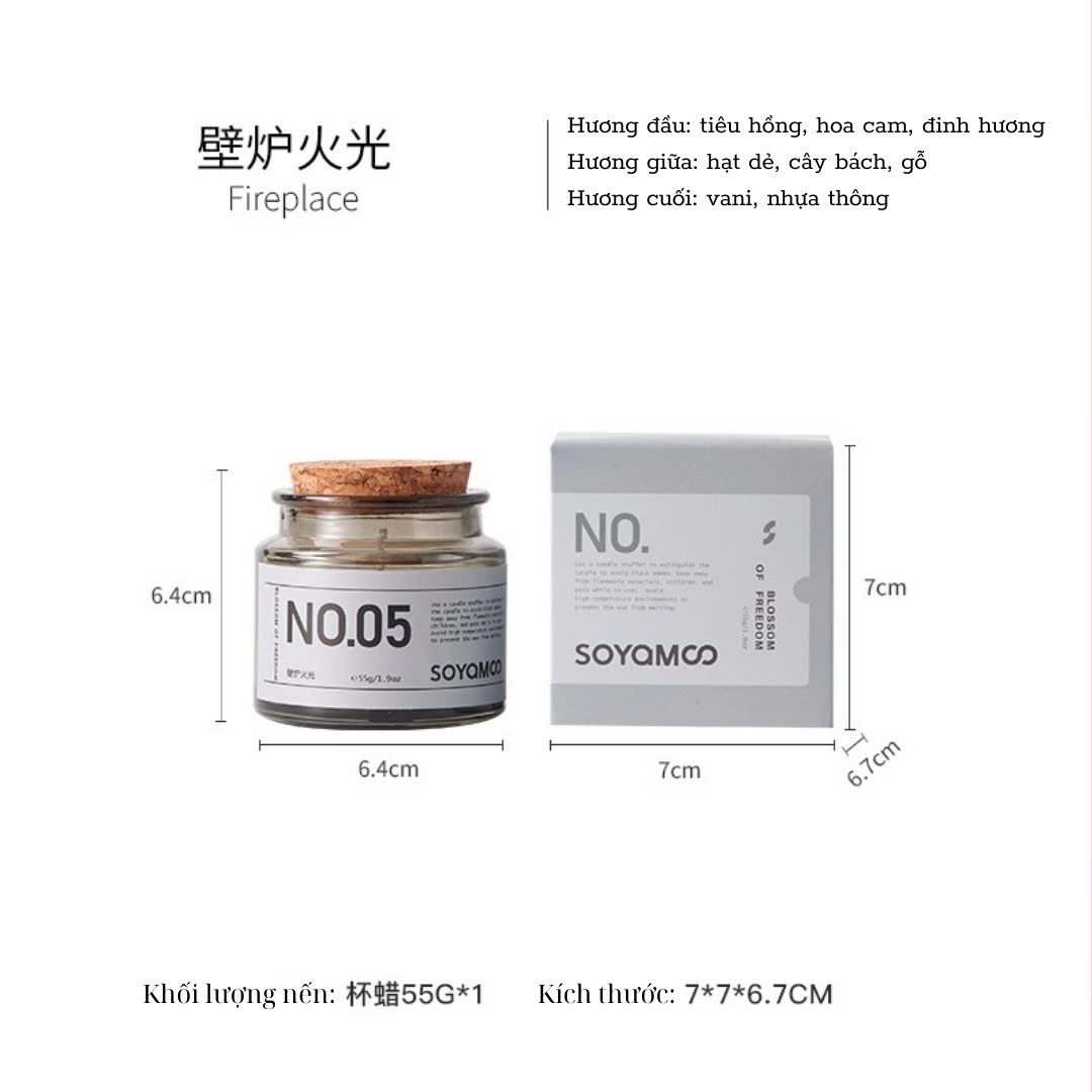 Nến thơm SOYAMOO Fragrance Archive 55g - Or - Teak Tobacco