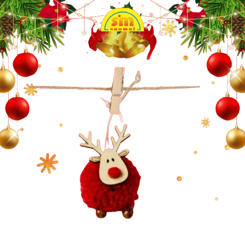 Noel-Tuần lộc bông 5cm 91-1514-JC