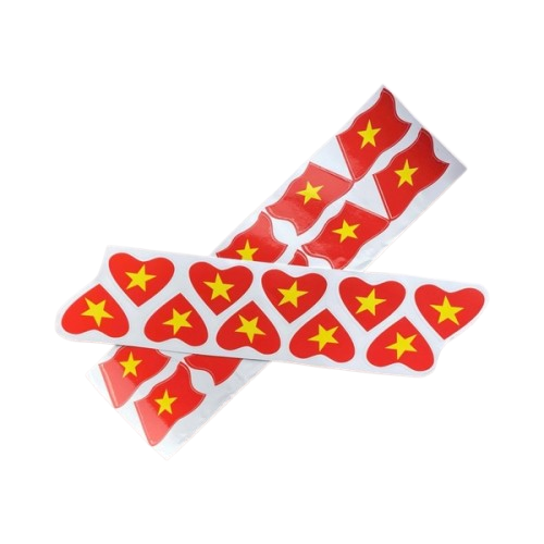 Decal lá cờ/ trái tim ( 1 Decal Nhỏ ) -SM