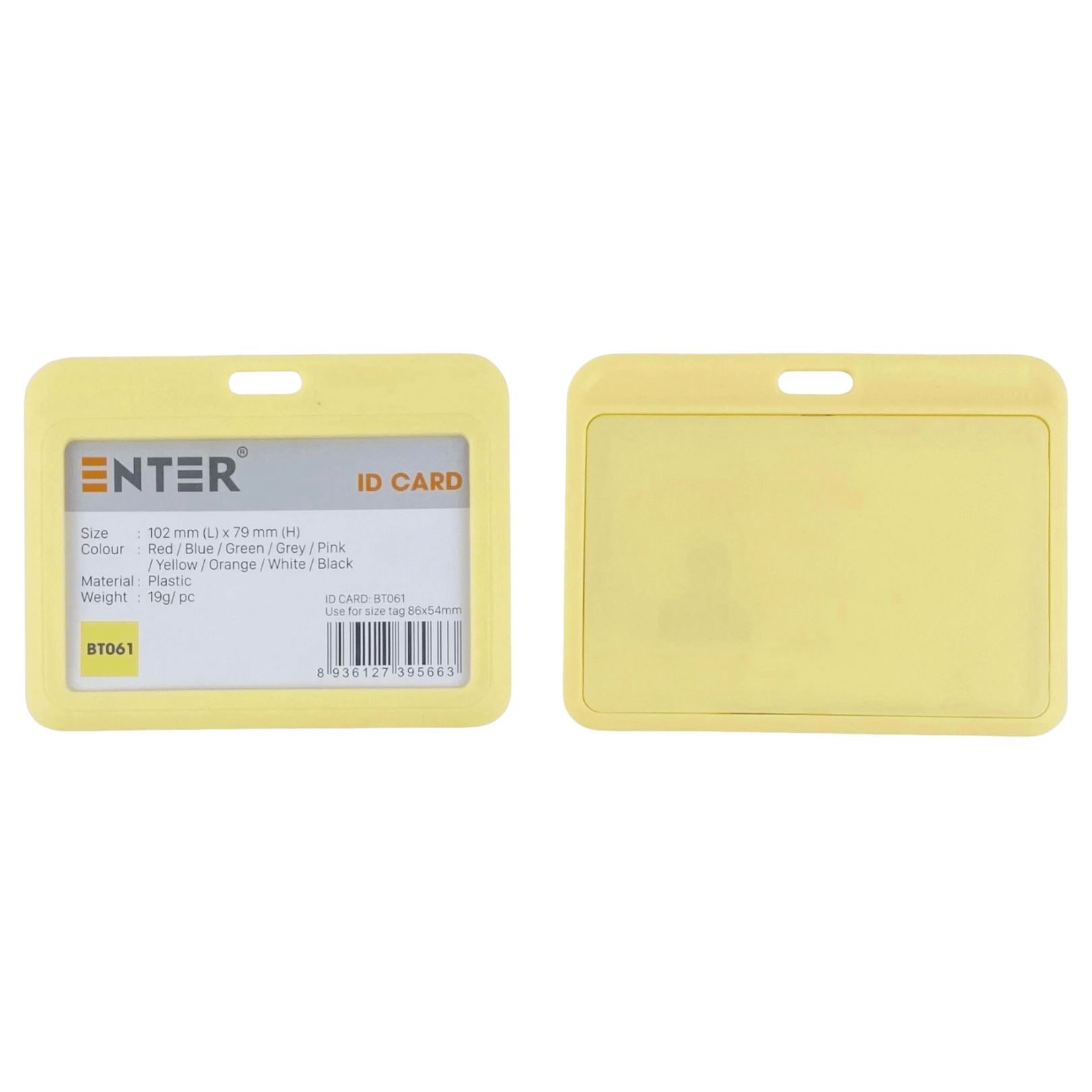 Bảng tên Enter BT060 5.4x8.6cm 1 mặt ngang vàng-SM