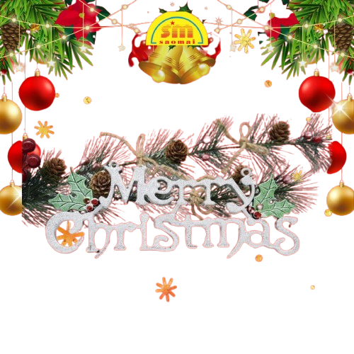 Noel-Chữ Merry lá trái đỏ 20cm 2c 91-702-JC