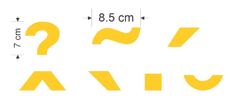 Chữ số 20cm vàng-SM