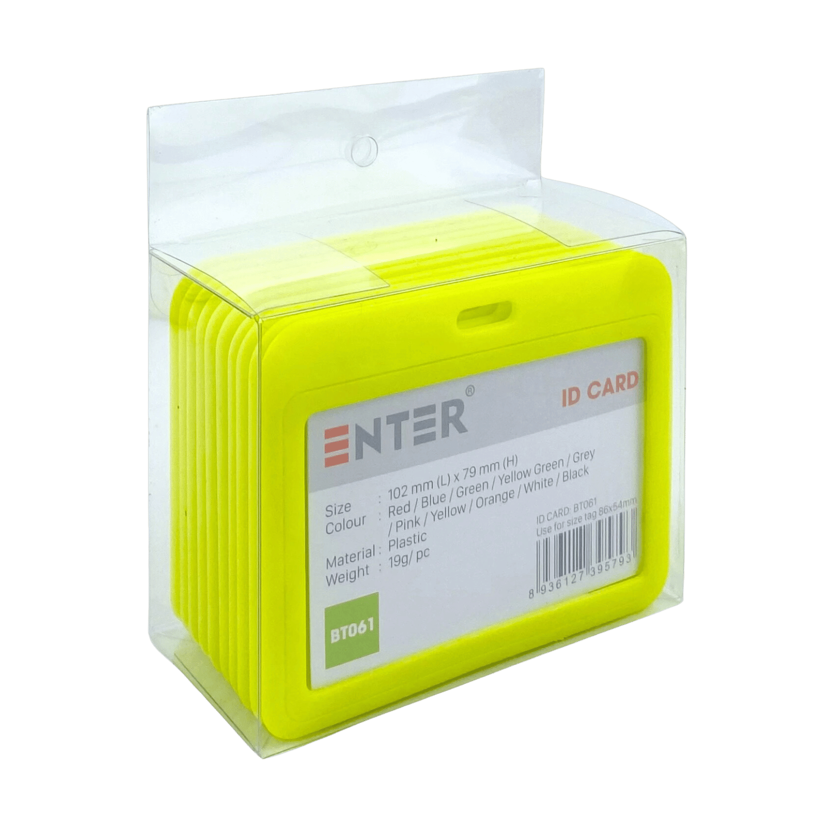 Bảng tên Enter BT061 5.4x8.6cm 1 mặt ngang x.lá nhạt-SM