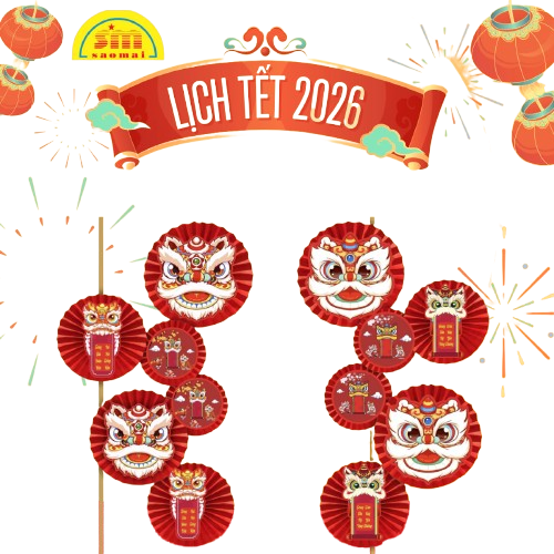 Tết-Set quạt giấy lân-QSN