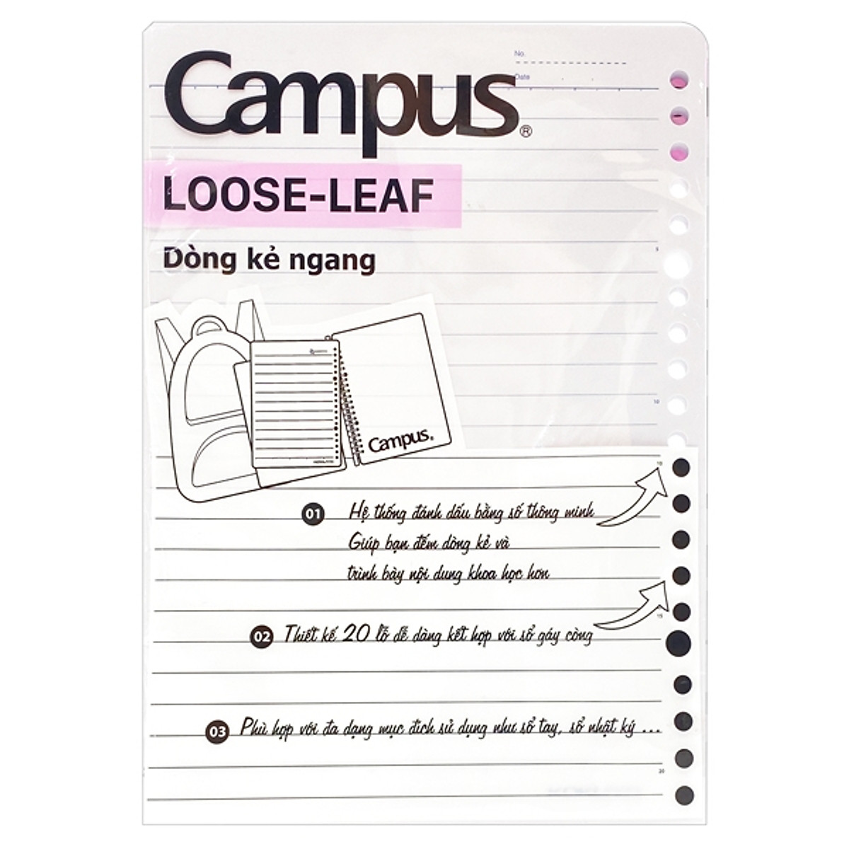 Giay đục lỗ A5 ngang LL-AR70G-208