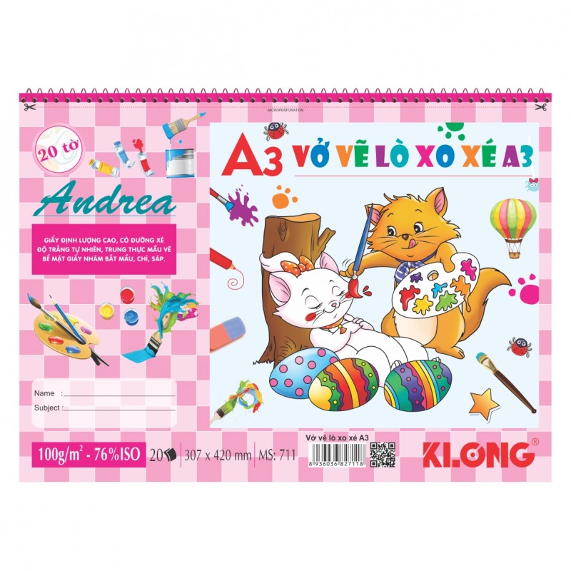 Tập vẽ A3 Klong TP711 (20 tờ)-KL