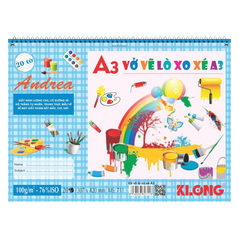 Tập vẽ A3 Klong TP711 (20 tờ)-KL