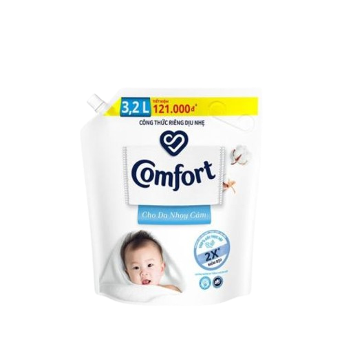 Nước xả Comfort 3 lít màu trắng(bịch)-HN/TB