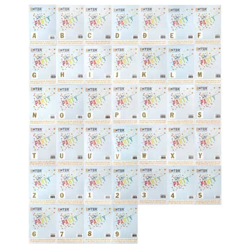 Chữ số 20cm vàng-SM