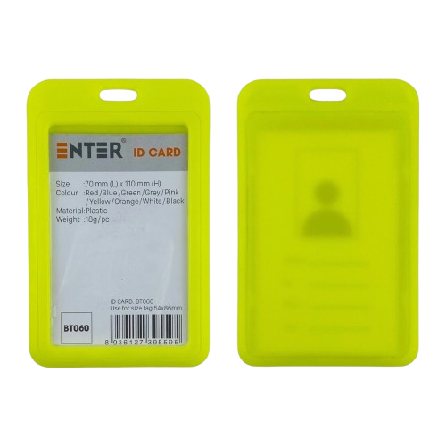 Bảng tên Enter BT060 5.4x8.6cm 1 mặt đứng x.lá nhạt-SM